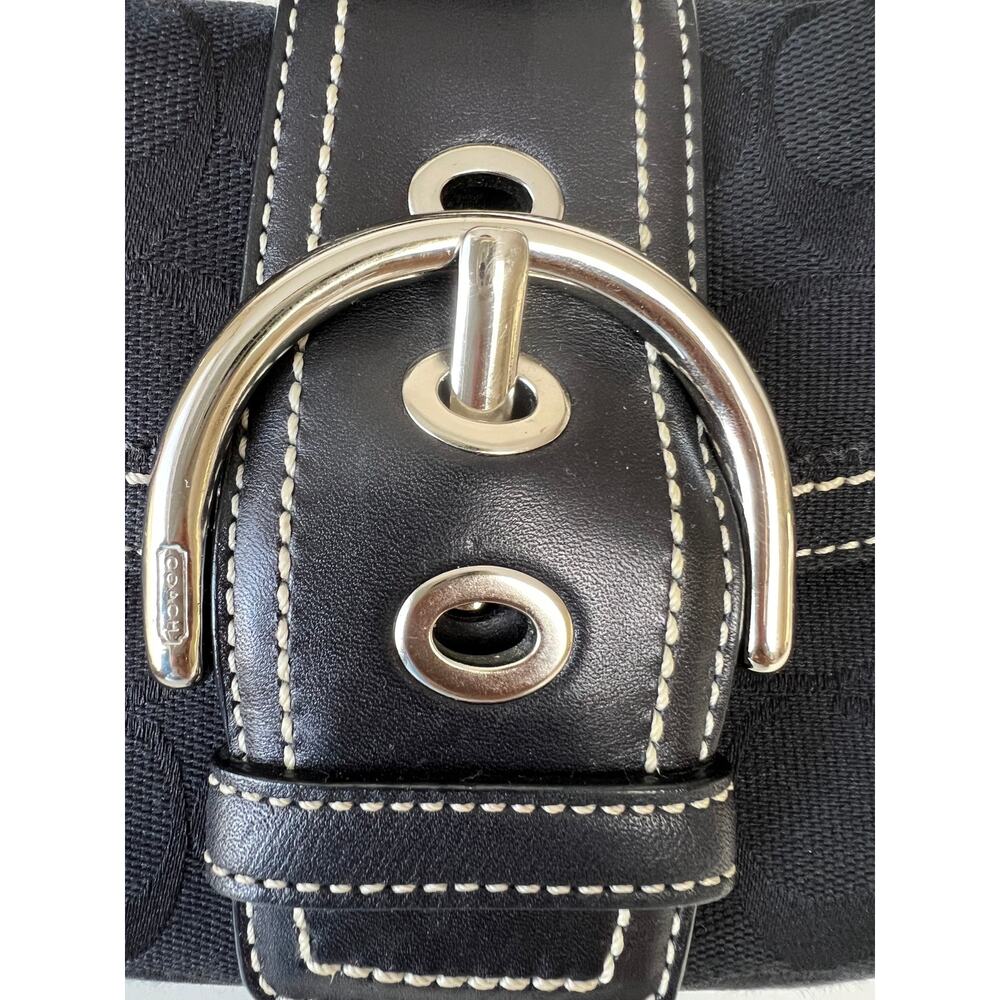 Vintage Coach Small Soho Black Signature shoulder bag 10602 - Picture 5 of 16